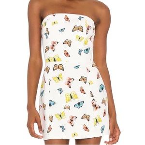 Amanda Uprichard X Revolve Mandy Dress in Butterfly